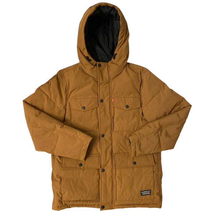 Levi's Men's Full-Zip Snap Closure Quilted Adjustable Hooded Parka