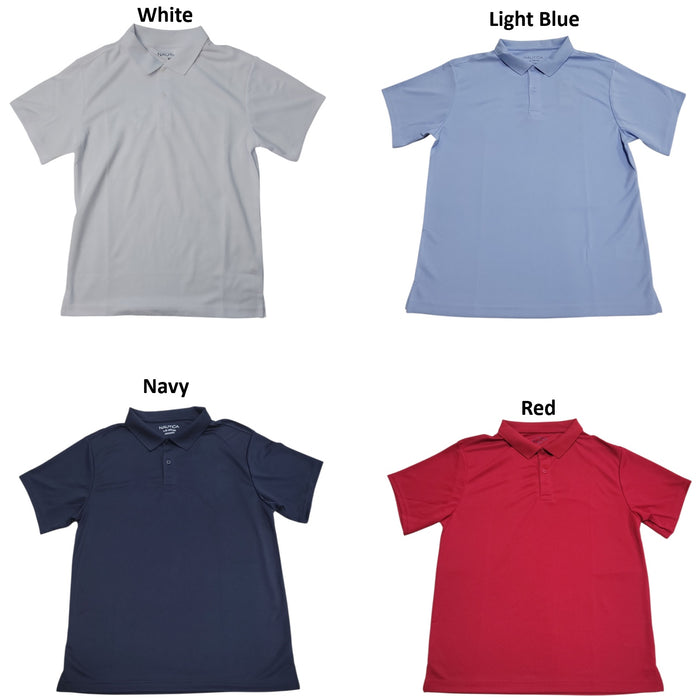 Nautica Young Men's Snag Resistant Uniform Performance Polo