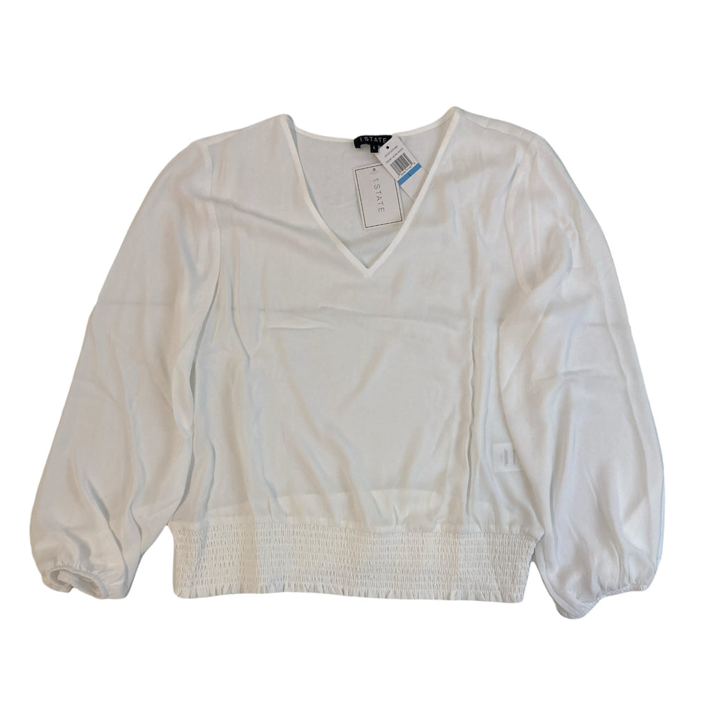 1. State Women's Balloon Sleeve V-Neck Smocked Waist Blouse Top, C2151000