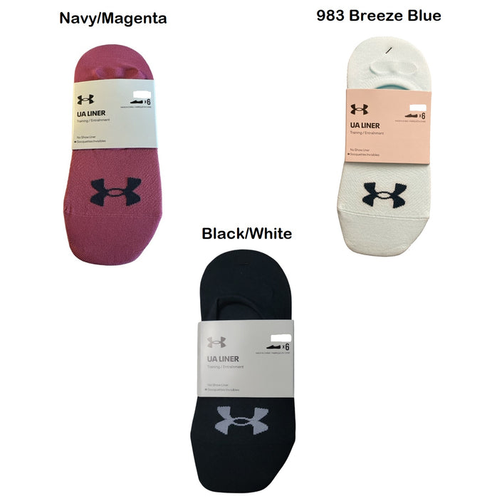 Under Armour Women's 6 Pack Essential Ultra Low Liner Socks