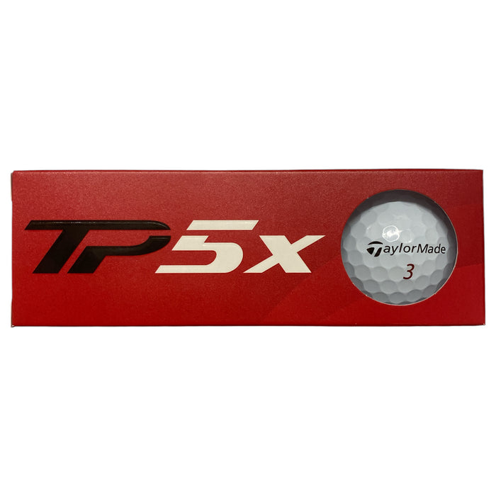 TaylorMade TP5x Tour Flight Dimple Pattern Golf Balls, White, 3pk