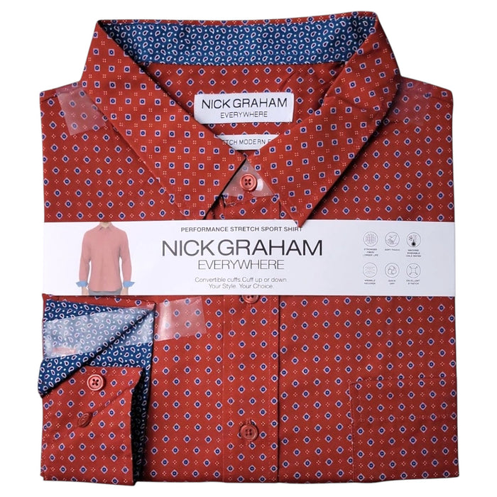 Nick Graham Everywhere Men's Performance Stretch Long-Sleeve Sport Shirt