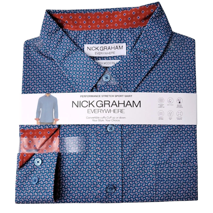 Nick Graham Everywhere Men's Performance Stretch Long-Sleeve Sport Shirt