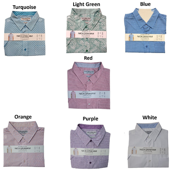 Nick Graham Men's Performance Short Sleeve Sport Shirt
