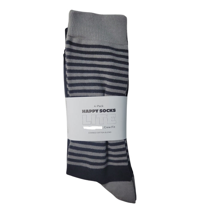 Happy Socks Men's Breathable Lite 4-Pack Crew Sock
