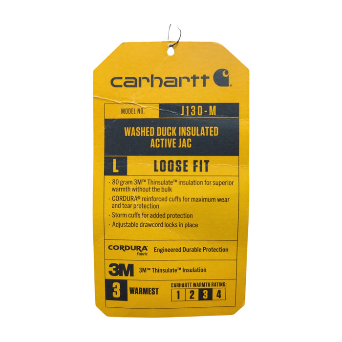 Carhartt Men's Washed Duck Insulated Active Loose Fit Jacket, J130-M