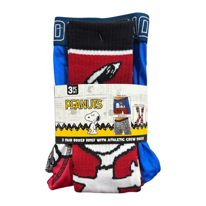Licensed Character Men's 2 Pack Boxer Brief with Athletic Crew Socks Set
