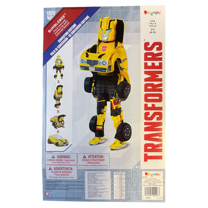 Disguise Transformers Bumblebee Converting Child Costume, S (4-6)