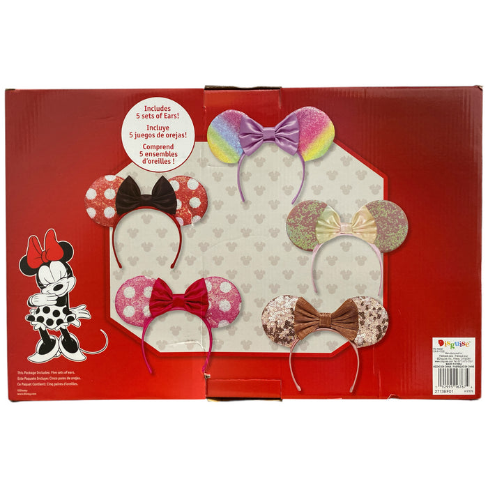 Disguise Disney Ear Headband Set, 5Pc, Minnie Mouse