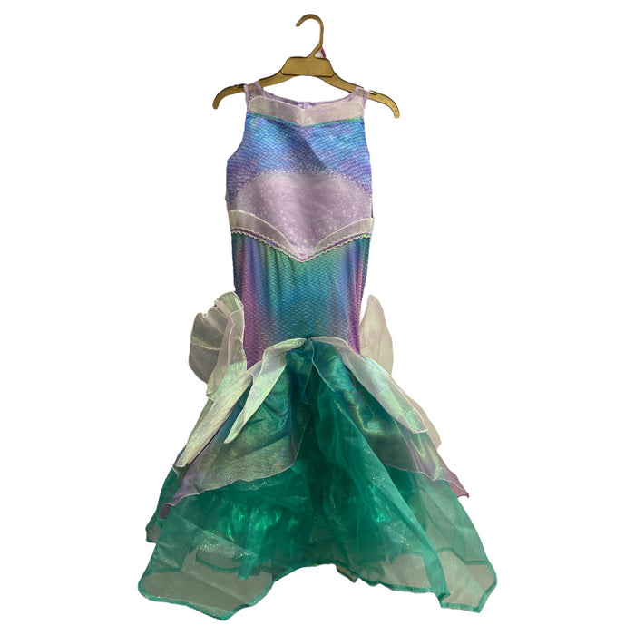 Disguise Girl's Disney Little Mermaid Premium Satin Scale Print Costume Gown