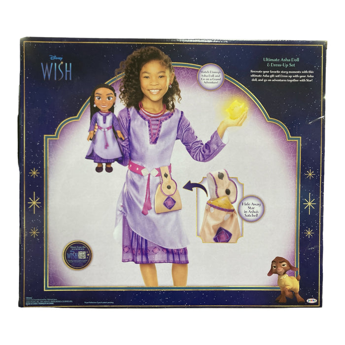 Disney Wish Ultimate Asha Doll & Dress-Up Set, 14" Doll with 4-6T Set