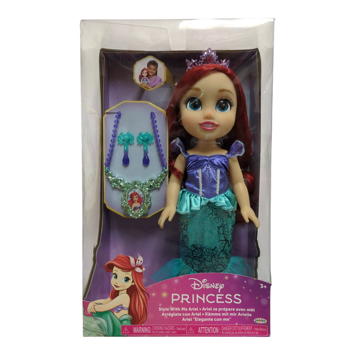 Disney Style with Me Toddler Doll with Child Sized Jewelry, 14"