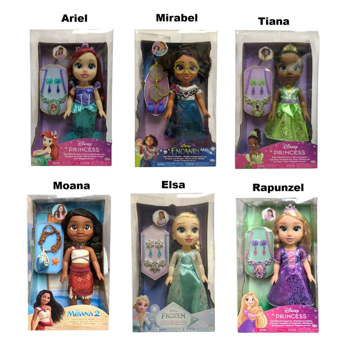 Disney Style with Me Toddler Doll with Child Sized Jewelry, 14"