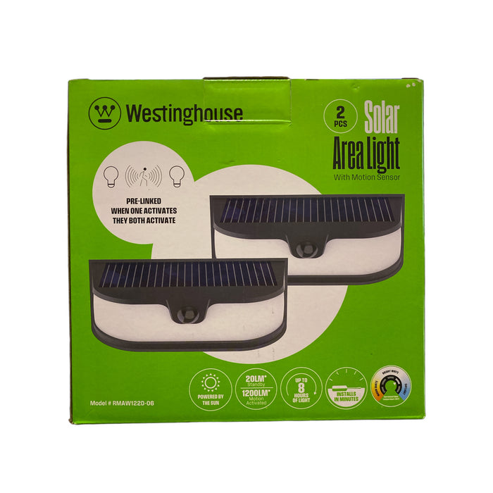 Westinghouse 1200 Lumen Solar Motion Activated Pre-Linked Wall Lights (2 Pack)