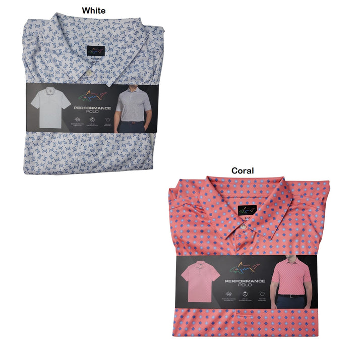 Greg Norman Men's Moisture Wicking Performance Golf Polo