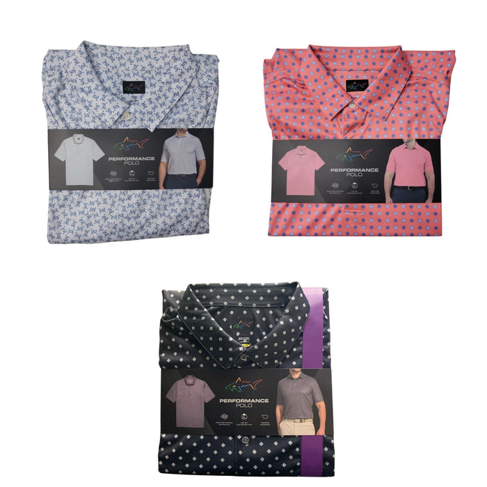 Greg Norman Men's Moisture Wicking Performance Golf Polo