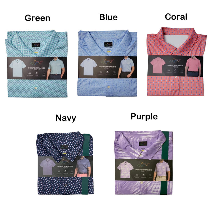 Greg Norman Men's Moisture Wicking Performance Luxe Golf Polo
