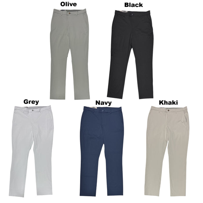 Greg Norman Men's Luxe Golf Performance Stretch Waist Classic Fit Pant
