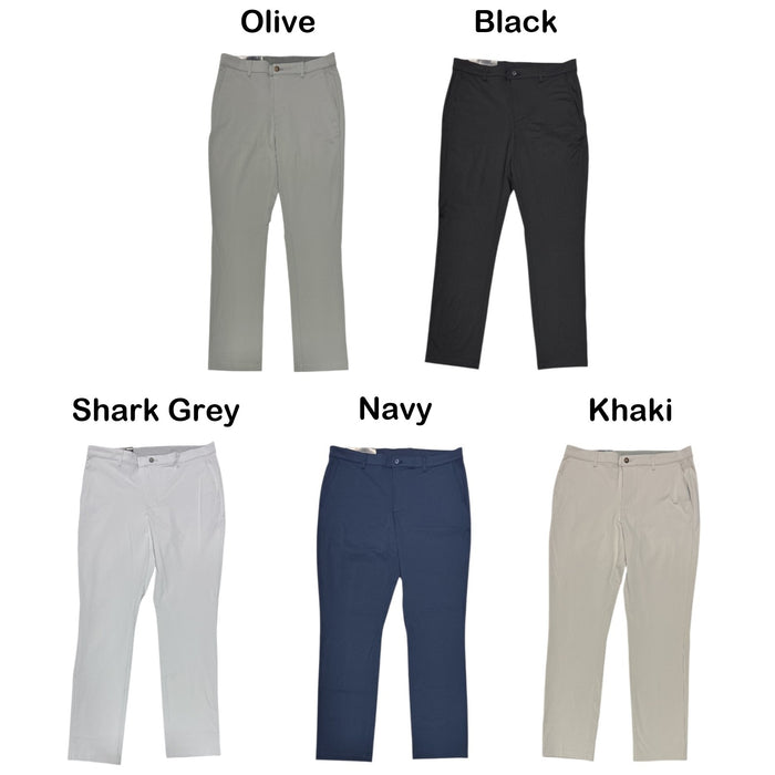 Greg Norman Men's Luxe Golf Performance Stretch Waist Classic Fit Pant