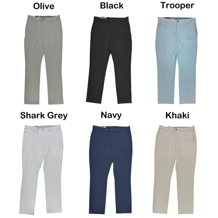 Greg Norman Men's Luxe Golf Performance Stretch Waist Classic Fit Pant