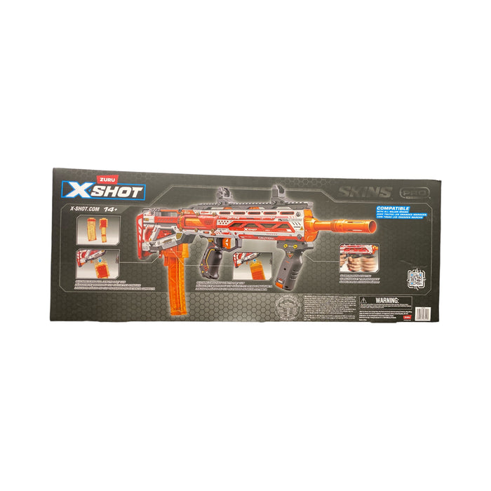 Zuru X-Shot Skins Pro Series Longshot Blaster, 4 Magazines, 200 Foam Darts