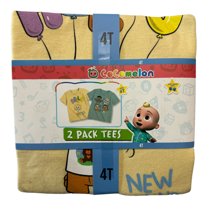 CoComelon Unisex Baby & Toddler 2-Pack Short Sleeve Crewneck Graphic Tees