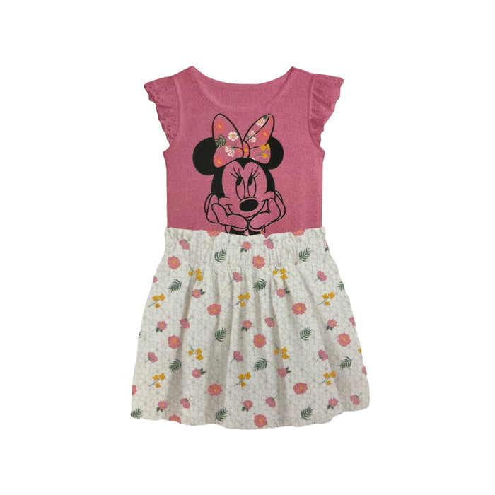 Disney Princess Toddler & Girl's Jersey Top & Eyelet Skirt Graphic Print Dress