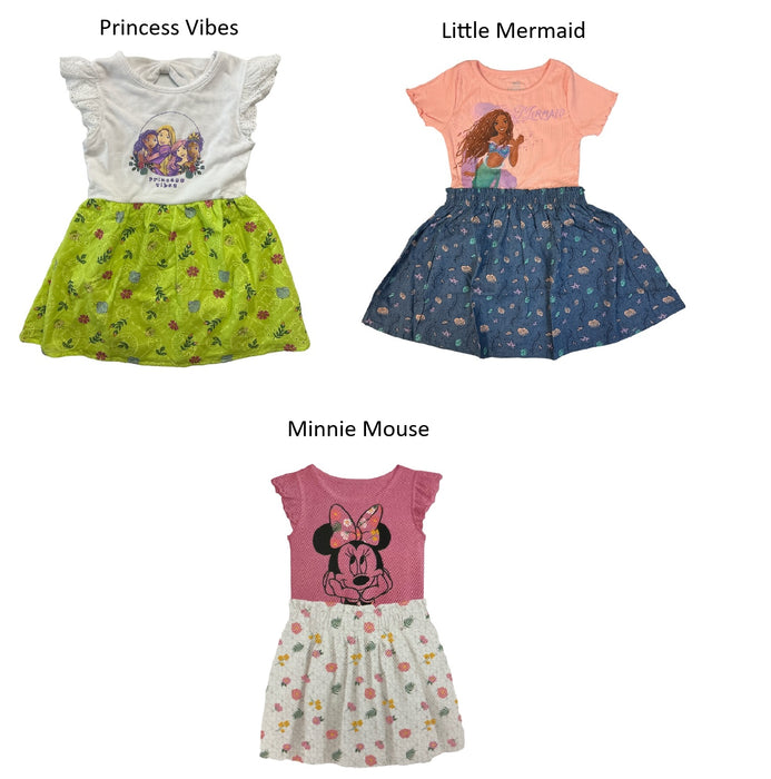 Disney Princess Toddler & Girl's Jersey Top & Eyelet Skirt Graphic Print Dress