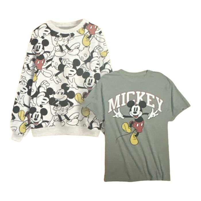Disney Mickey Mouse Boy's 2-Pack Long Sleeve Pullover & Short Sleeve Tee Set