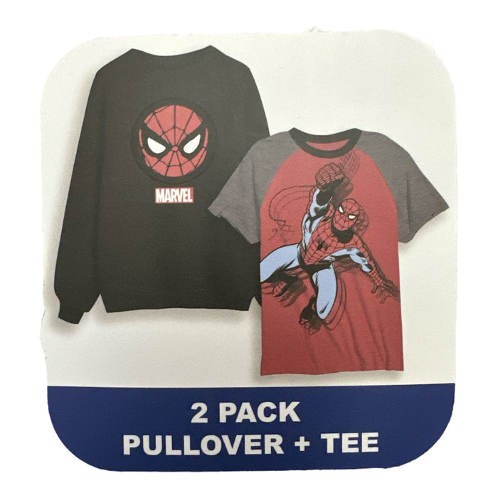 Marvel Spider-Man 2 Pack Long Sleeve Pullover & Short Sleeve Tee Set