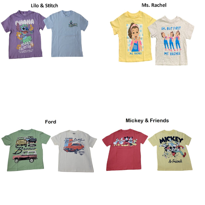 Character Kids 2-Pack Soft Short Sleeve Crewneck Graphic Print Tee