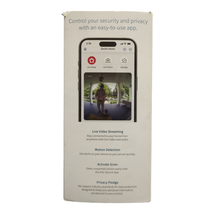 Arlo 2K 2nd Gen Video Doorbell, Battery or Wired, with Night Vision