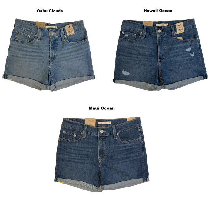 Levi's Women's Mid-Length Denim Mid-Stretch Super Soft Short
