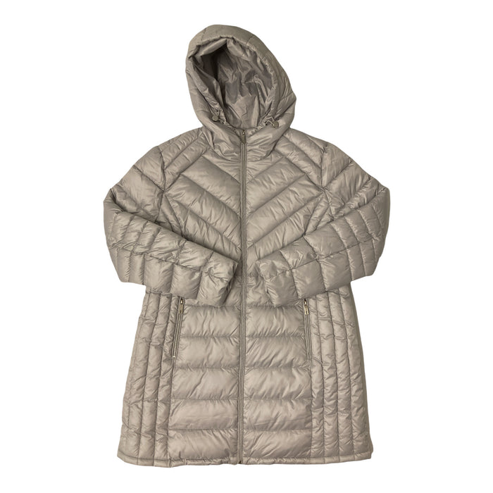 Kenneth Cole Women's Quilted Cinch Waist Hooded Coat