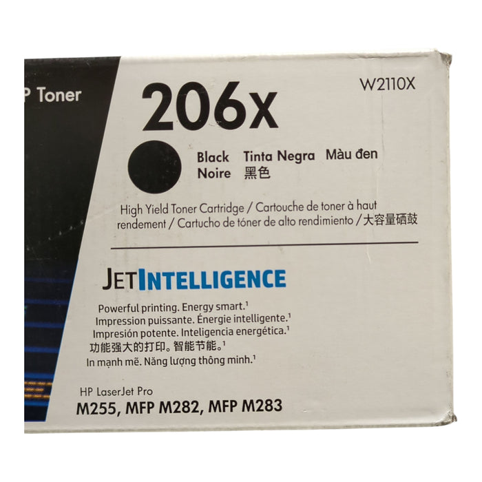 HP 206X Original LaserJet Toner Cartridge, W2110X, Black