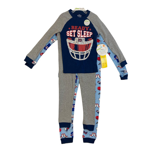 Member's Mark Toddler Boy's Long Sleeve Football 4 Piece Pajama Set, Snug Fit