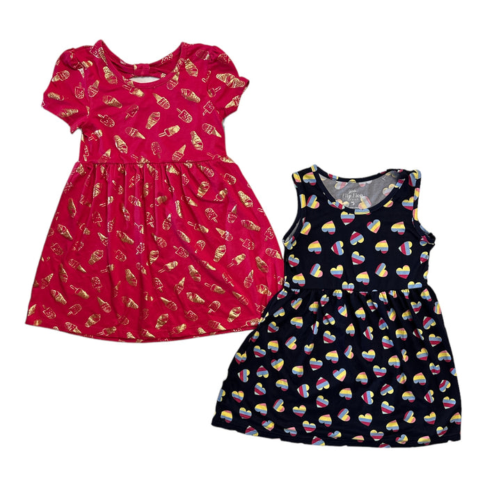Member's Mark Girl's Super Soft & Twirly 2-Pack Flip Flop Dresses