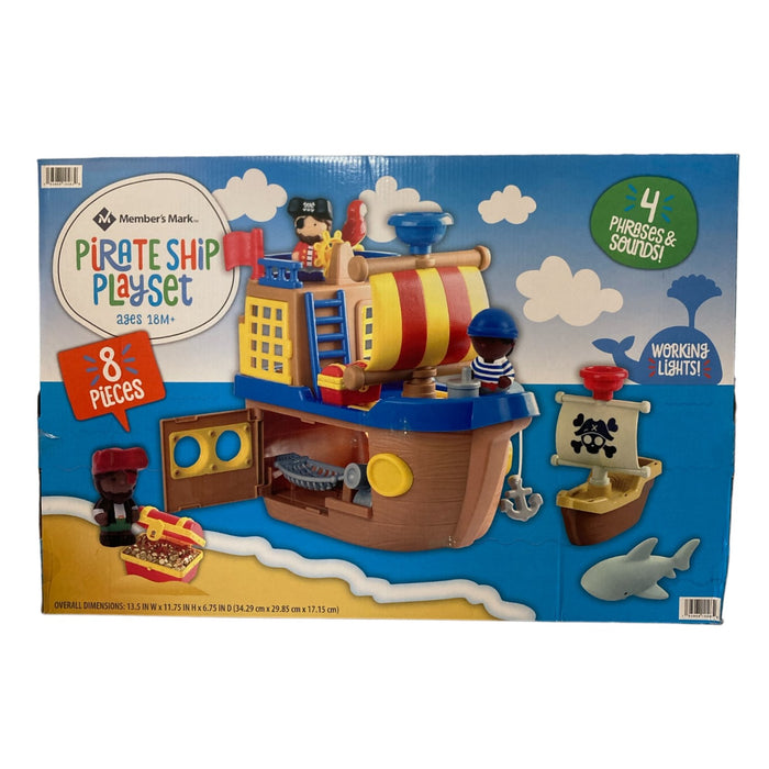 Member's Mark Preschoolers 8 Piece Pirate Ship Playset with Lights and Sound