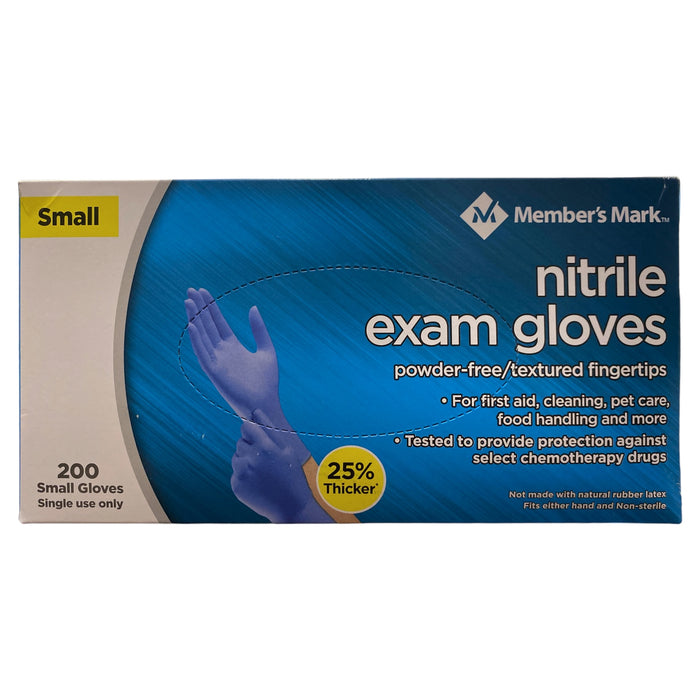 Member's Mark Powder-Free Nitrile Exam Gloves, Small, 200ct