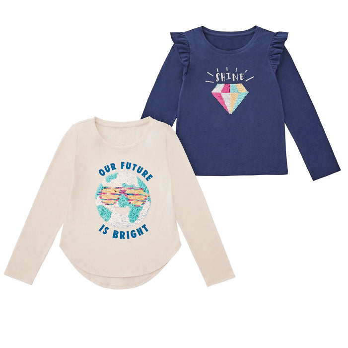 Members Mark Girl's Long Sleeve 2 Pack My Favorite Tee