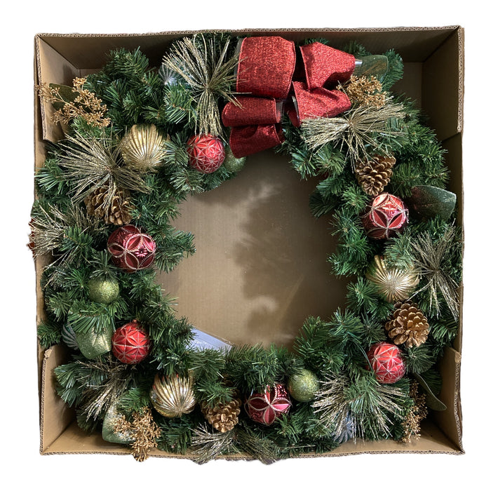 Member's Mark Battery Operated Pre-Lit 39"  Decorated Indoor Outdoor Wreath