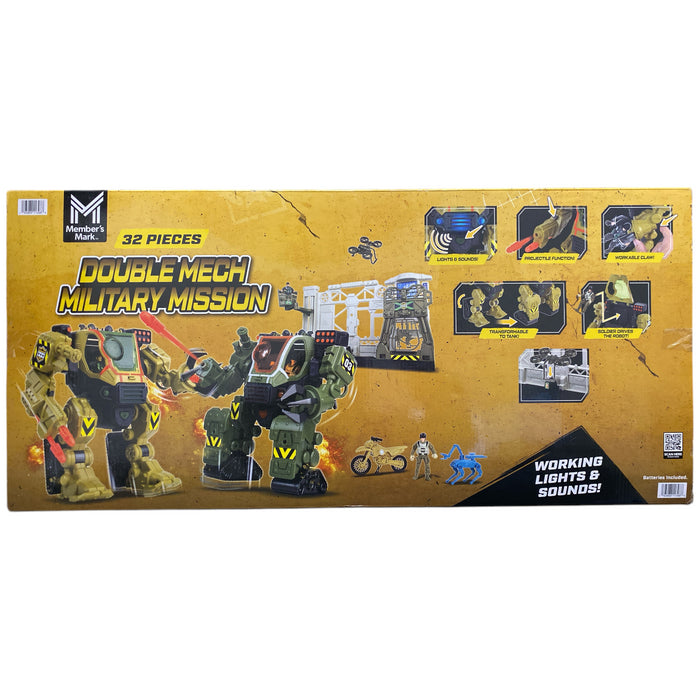 Member's Mark Double Mech Military Mission Soldier Force Playset, 32 Pieces
