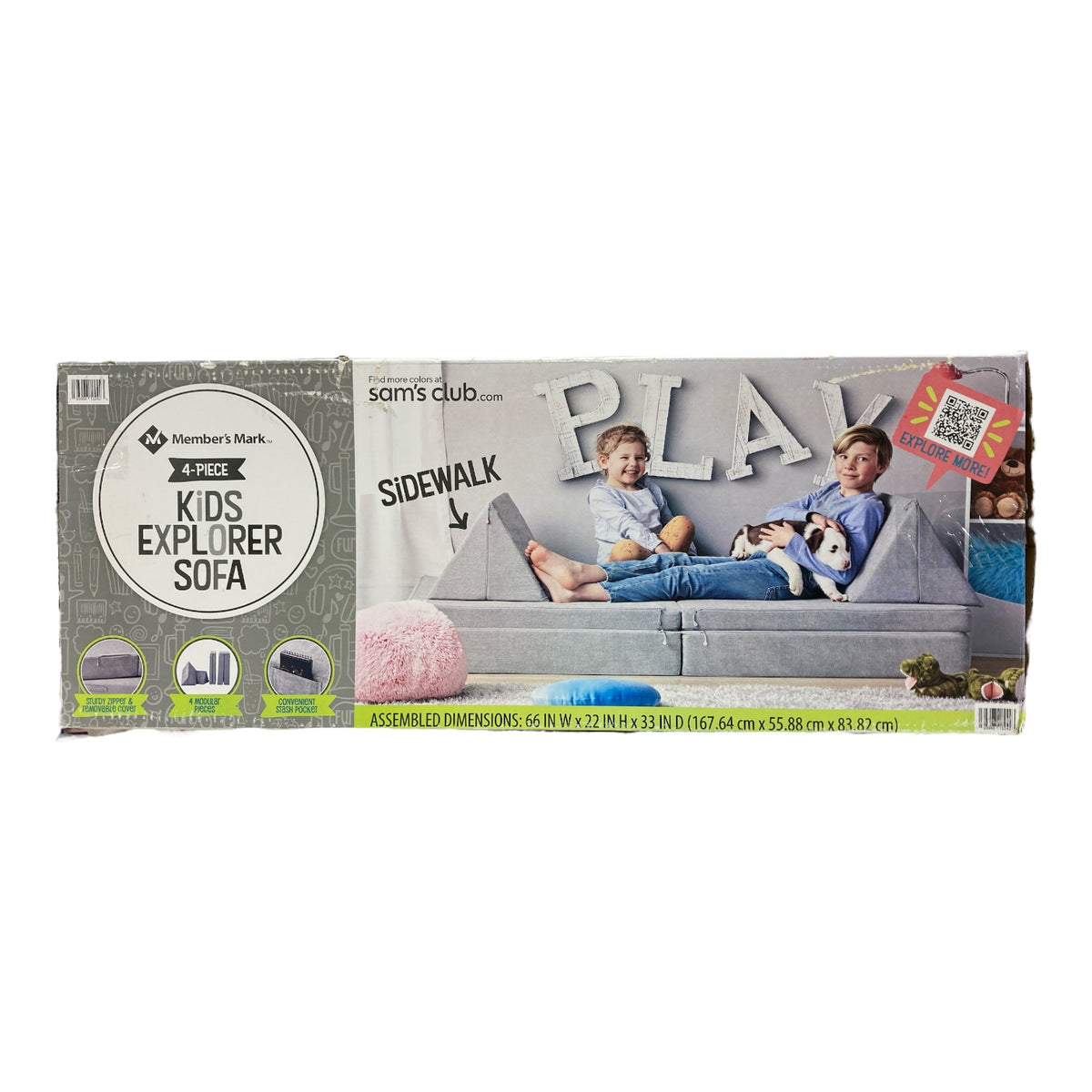 Member's Mark 4 Piece Kids Explorer Sofa, Sidewalk — Ewirelessgear