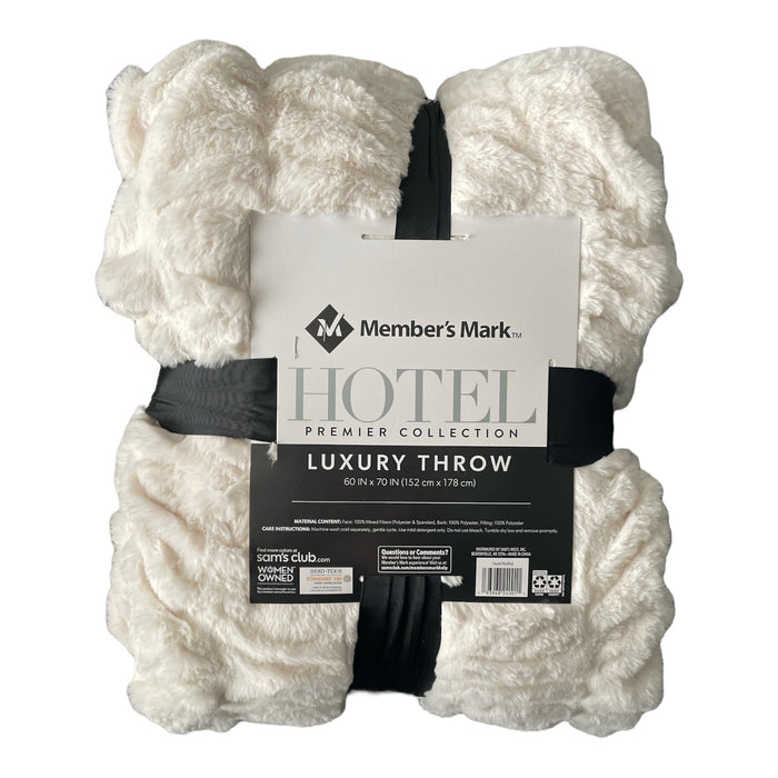 Member's Mark Hotel Collection Oversized Luxury Throw Blanket, 60in x 70in