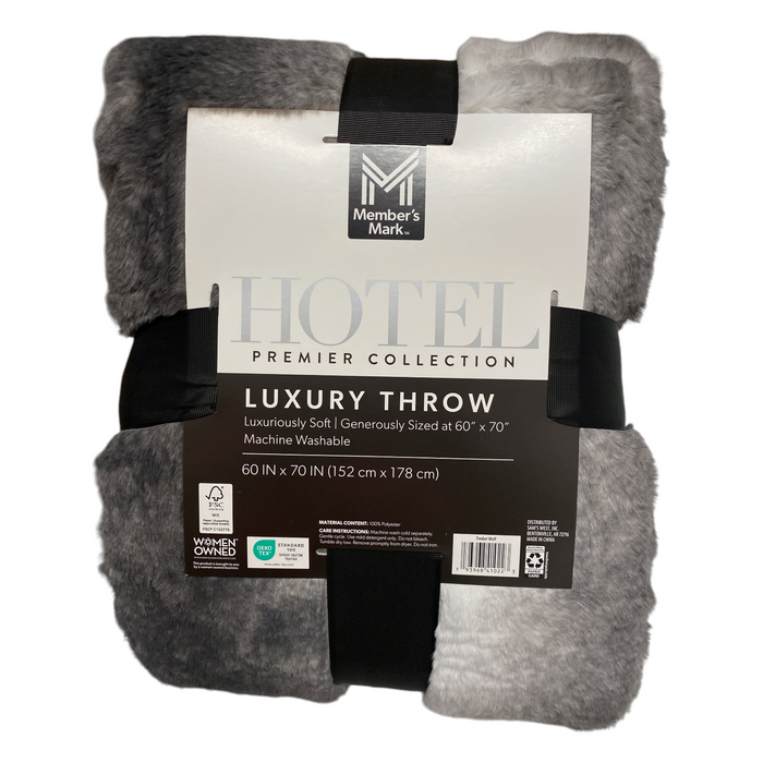 Member's Mark Hotel Collection Oversized Luxury Throw Blanket, 60in x 70in