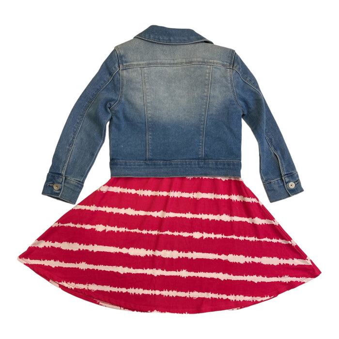 Member's Mark Pull Over Knit Dress with Denim Jacket Set