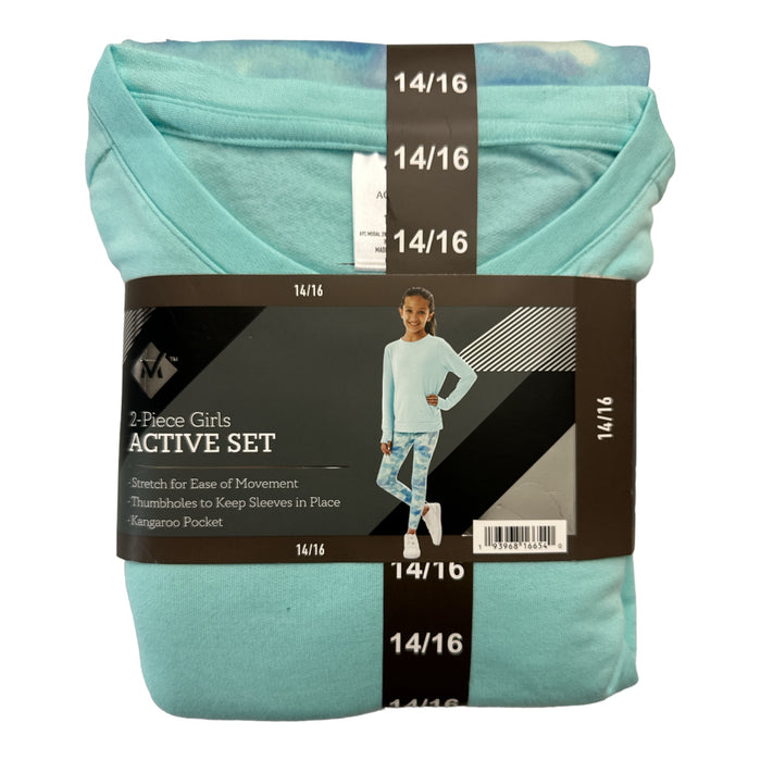 Member's Mark Girl's 2-Piece Stretch Long Sleeve Top & Legging Active Set