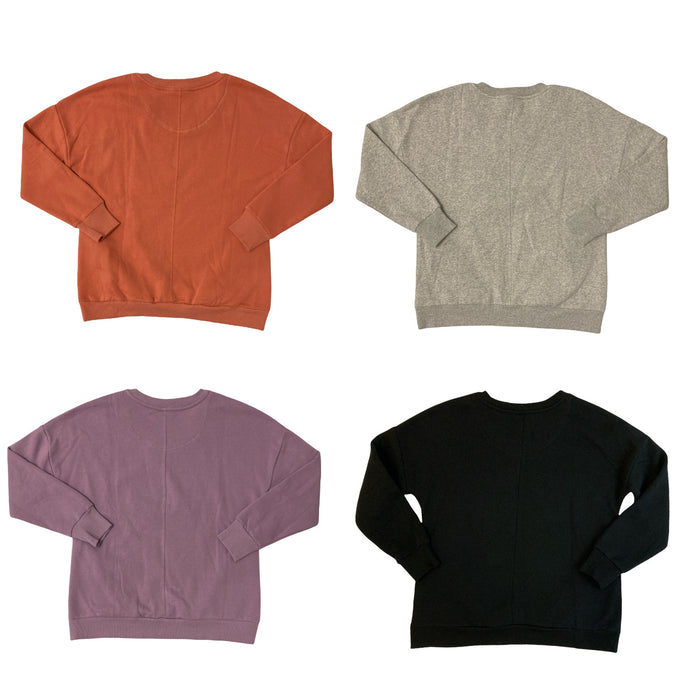 Member's Mark Women's Cozy V-Neck Brushed Fleece Sweatshirt