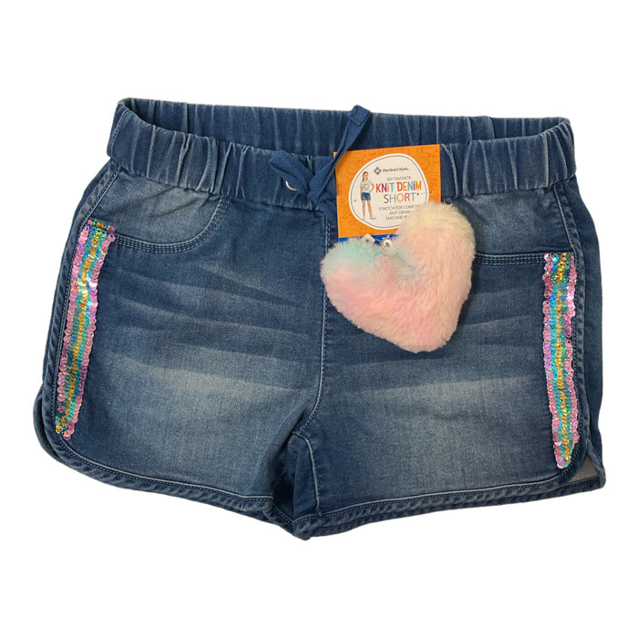 Member's Mark Girl's Denim Short With Removable Accessory