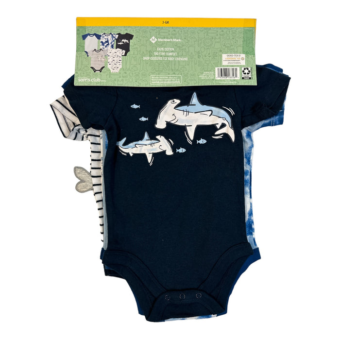 Member's Mark Baby Boy's 5-Pack Baby's Favorite Short Sleeve Bodysuits